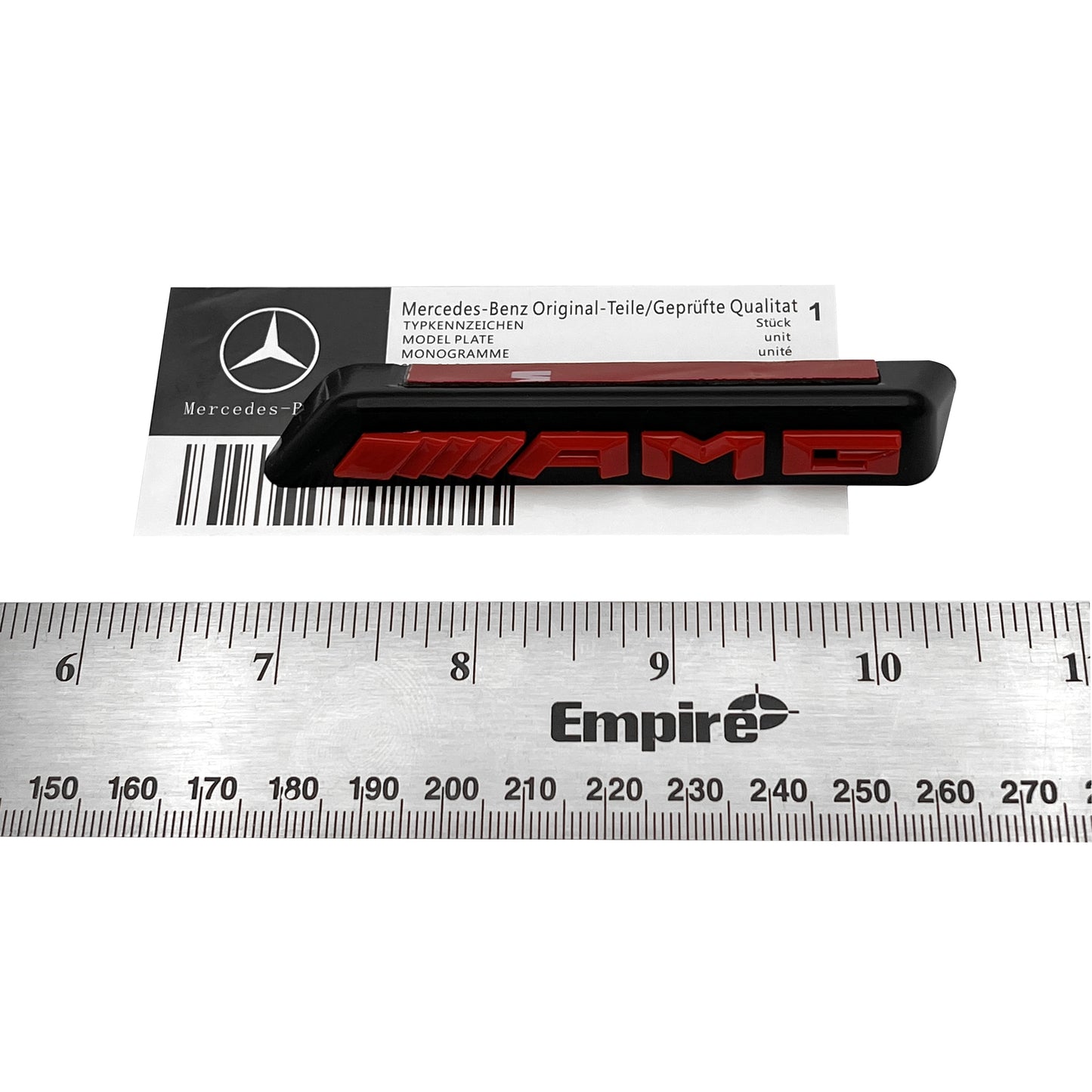 Mercedes Benz W205 C63S C43 E63 OEM AMG Front Twin Blade Grille Red Emblem Badge