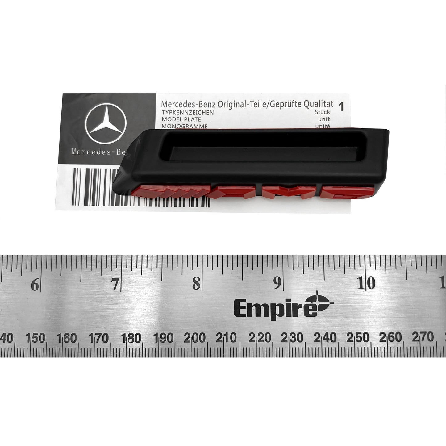 Mercedes Benz C43 E43 OEM AMG Front Diamond Grille Emblem Radiator RED Badge