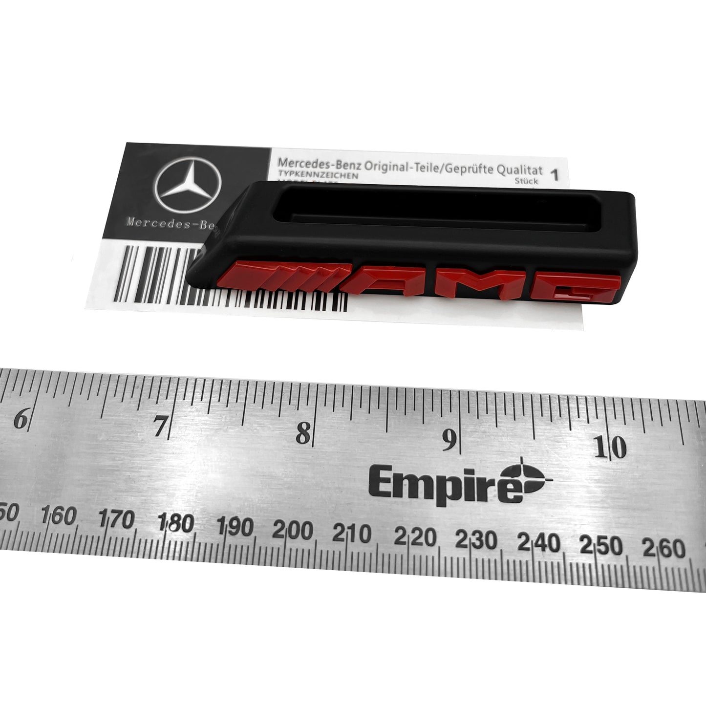 Mercedes Benz C43 E43 OEM AMG Front Diamond Grille Emblem Radiator RED Badge