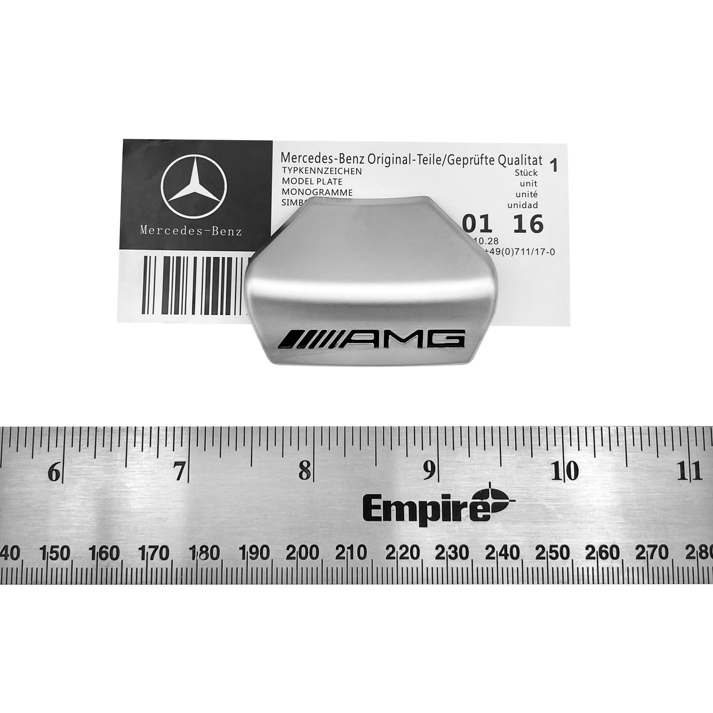 Mercedes Benz AMG Steering Wheel Emblem Squared Base Steering Wheel Badge
