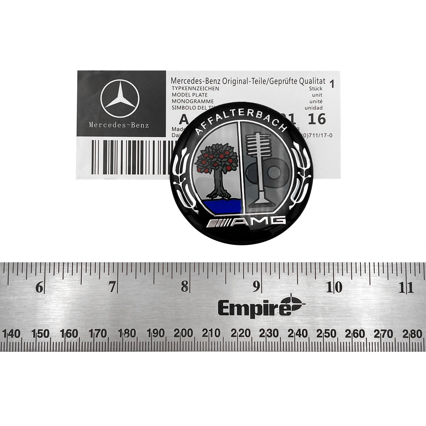 Mercedes-Benz AMG Affalterbach Front Emblem Color Apple Tree Flat Hood Badge 57mm