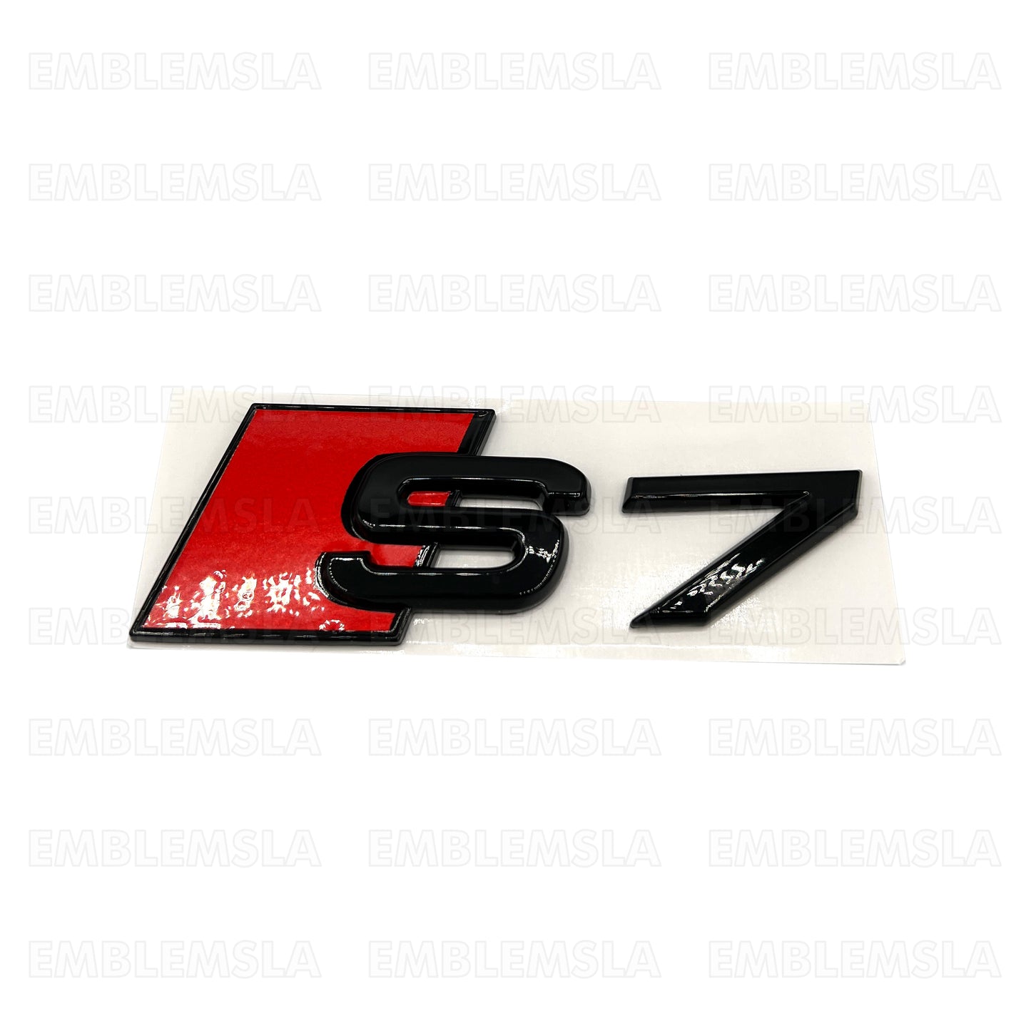 Audi S7 Emblem Gloss Black 3D Rear Trunk Lid Badge OEM S Line Logo Nameplate A7