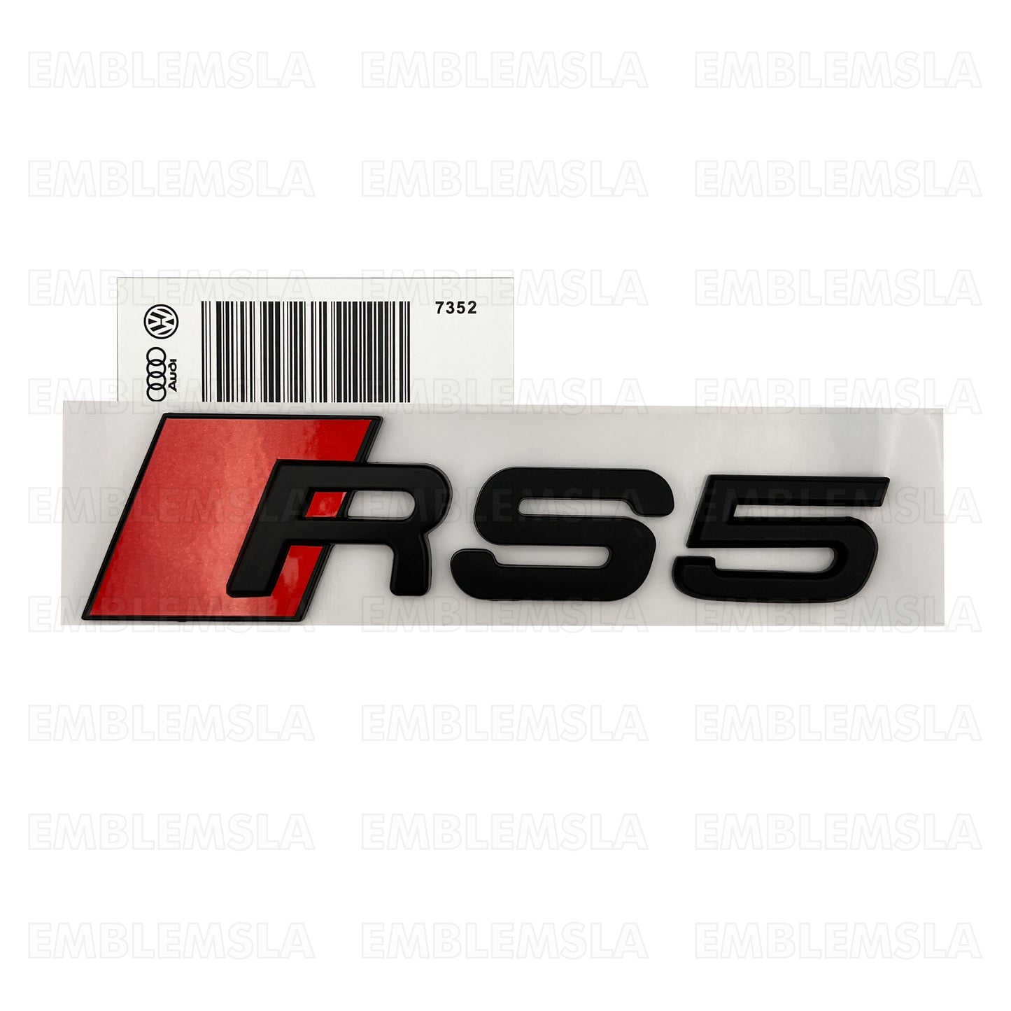 Audi RS5 Matte Black Emblem Rear Trunk Tailgate 3D Badge for Audi RS5 S5 Logo A5