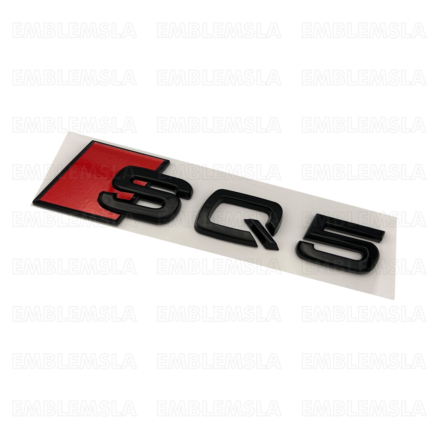 Audi SQ5 Gloss Black Emblem 3D Badge Rear Trunk Tailgate for Audi S Line Logo Q5
