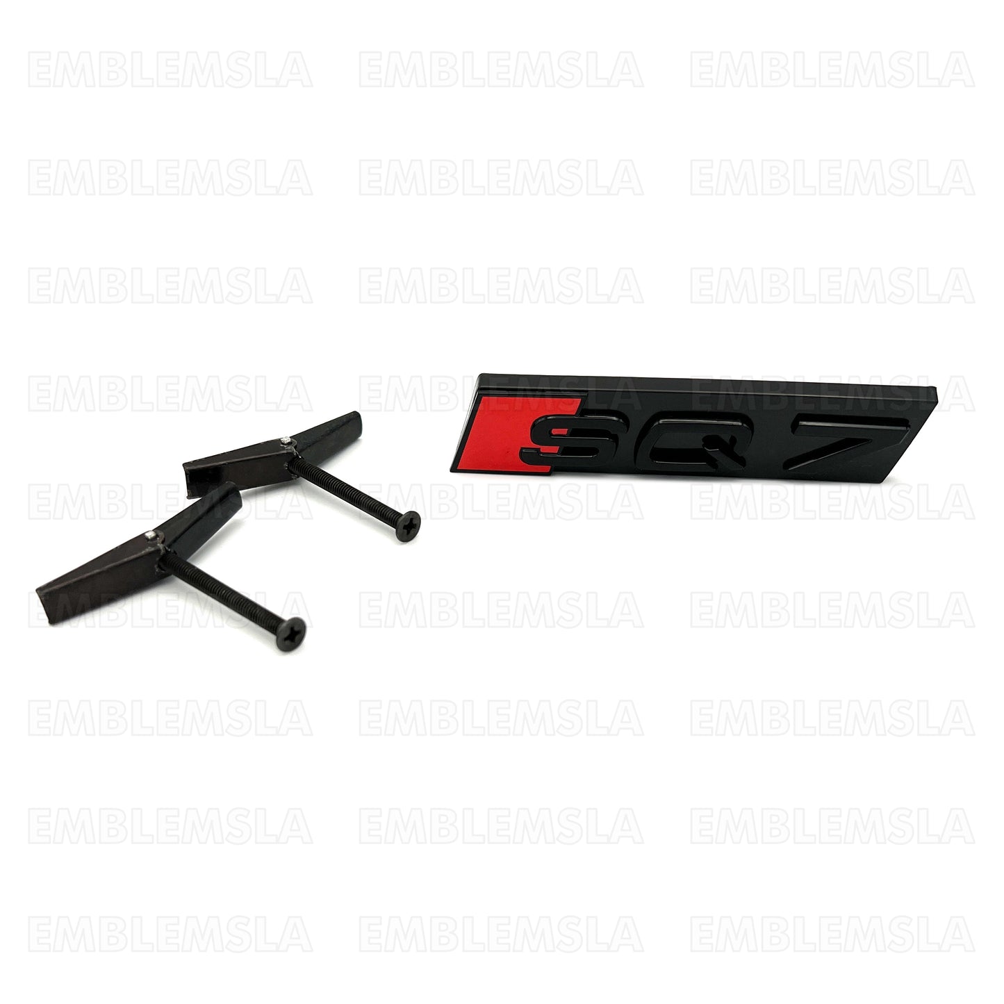 Audi SQ7 Front Grille Emblem Gloss Black fit SQ7 Q7 Hood Grill Badge Nameplate