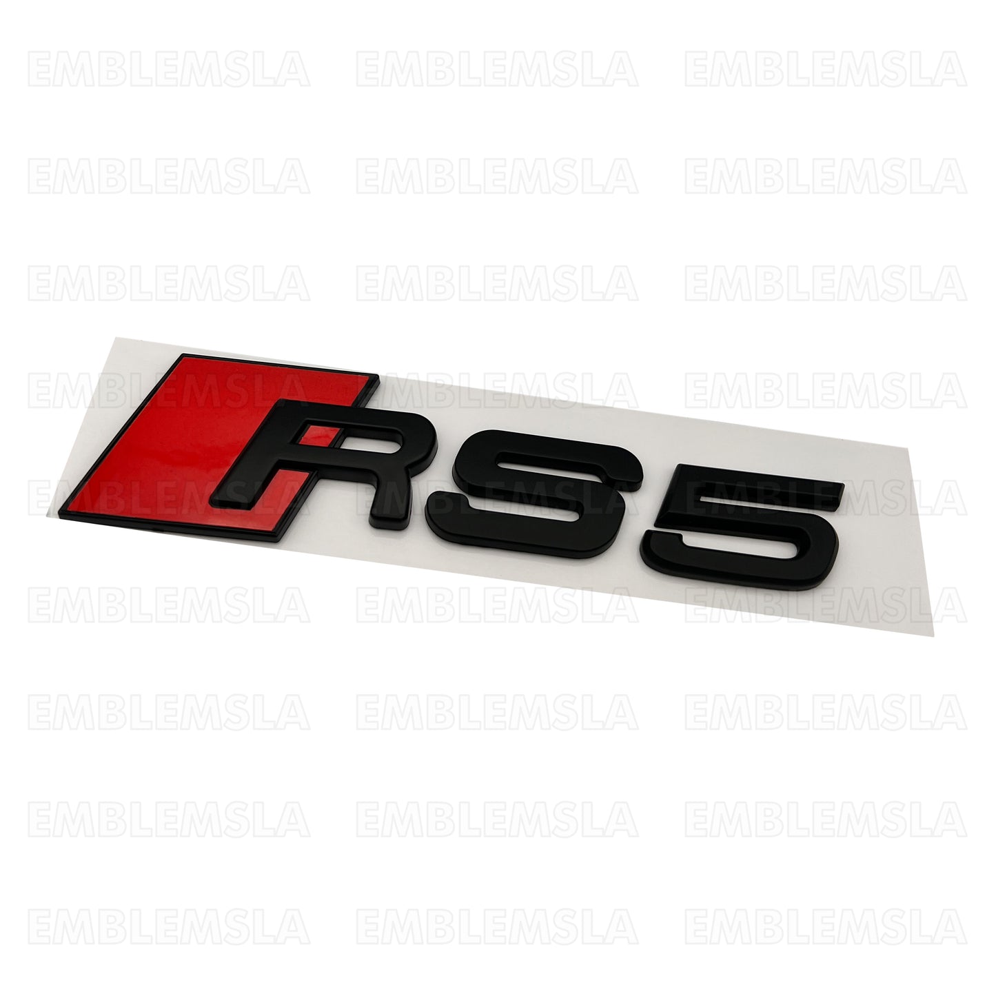 Audi RS5 Matte Black Emblem Rear Trunk Tailgate 3D Badge for Audi RS5 S5 Logo A5