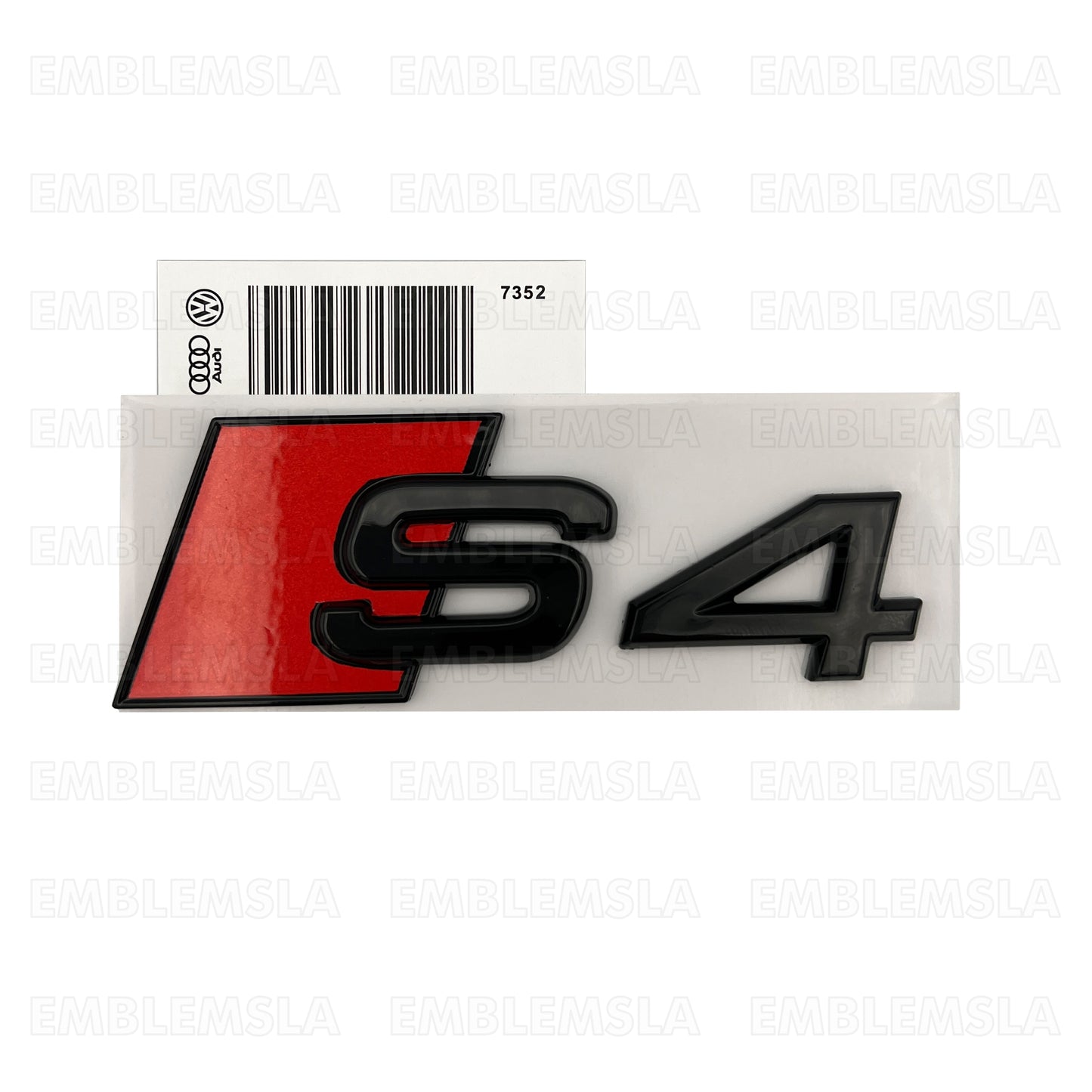Audi S4 Emblem Gloss Black 3D Rear Trunk Lid Badge OEM S Line Logo Nameplate A4