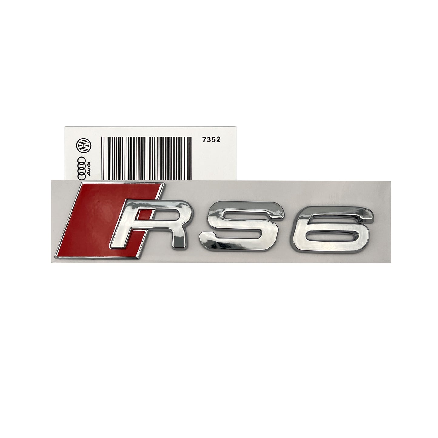 Audi RS6 Chrome Emblem 3D Badge Rear Trunk Tailgate for Audi RS6 S6 Logo A6