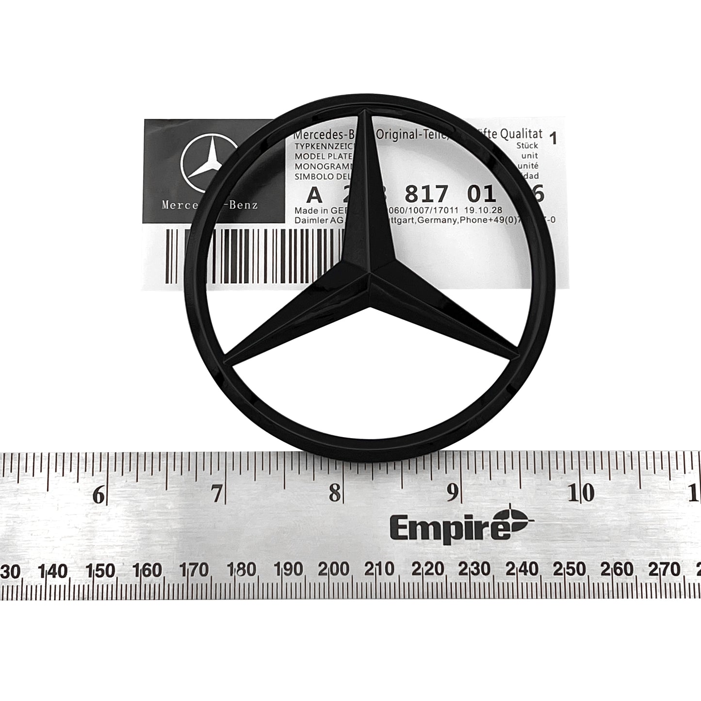 Mercedes Benz W205 Gloss Black Star C Class Trunk Emblem for Rear Lid Logo Badge AMG