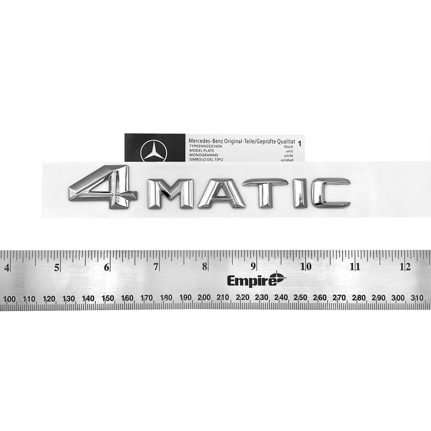 Mercedes-Benz 4Matic Trunk Emblem Chrome 3D Tailgate Lid OEM Logo Badge AMG New Style Modified