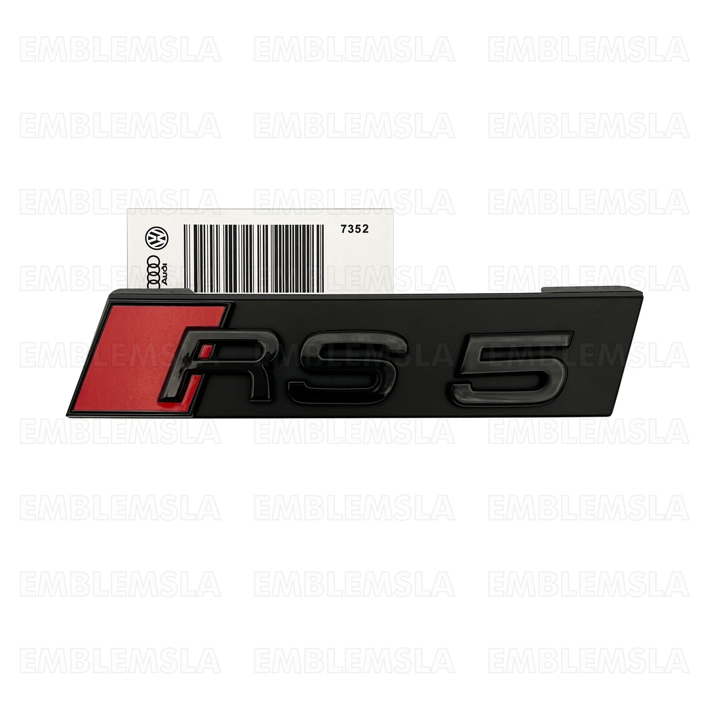 Audi RS5 Front Grill Emblem Gloss Black for RS5 A S5 Hood Grille Badge Nameplate