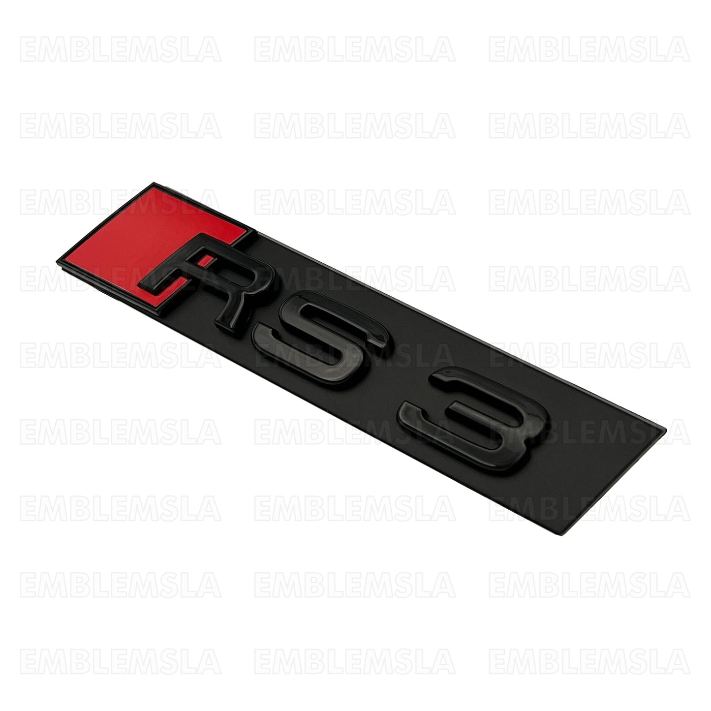 Audi RS3 Front Grill Emblem Gloss Black for RS3 A S3 Hood Grille Badge Nameplate
