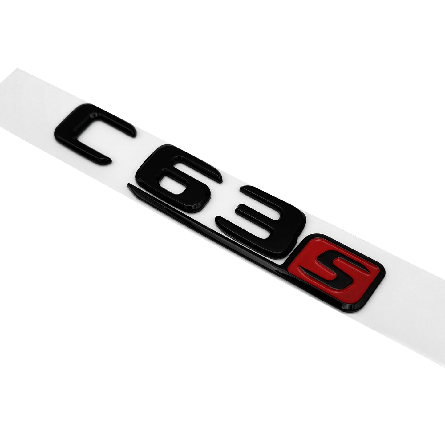 2017+ Mercedes Benz C 63 S C63S W205 AMG Letter Trunk Rear Emblem Gloss Black & Red OEM