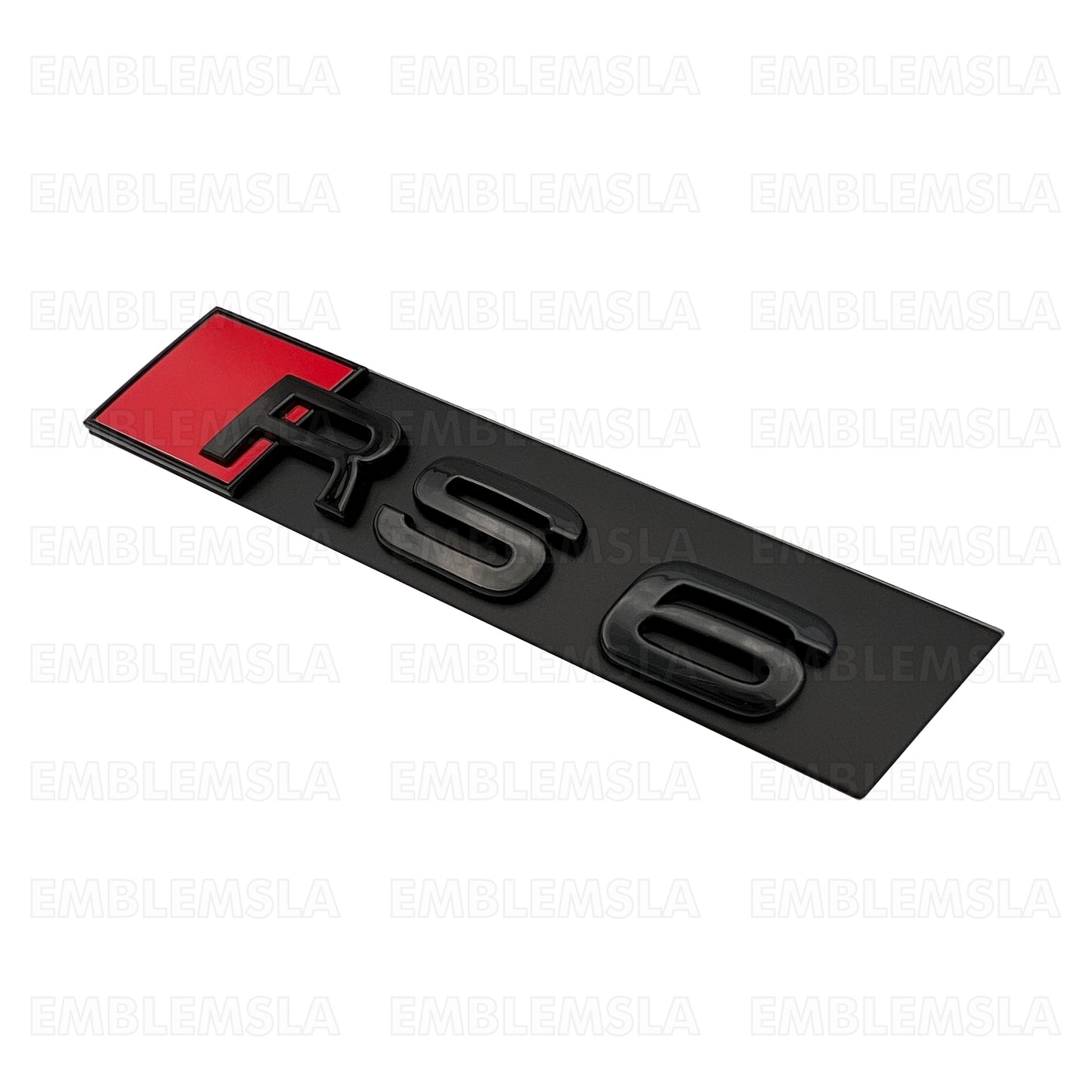 Audi RS6 Front Grill Emblem Gloss Black for RS6 A S6 Hood Grille Badge Nameplate