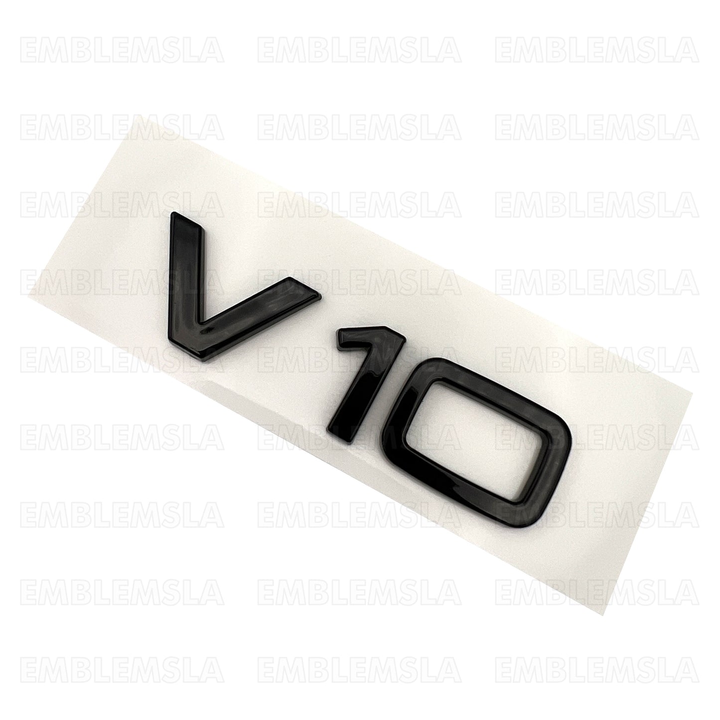 Audi V10 Emblem Gloss Black OEM Side Fender Badge A4 A5 A6 A7 S6 Q3 Q5 Q7 TT