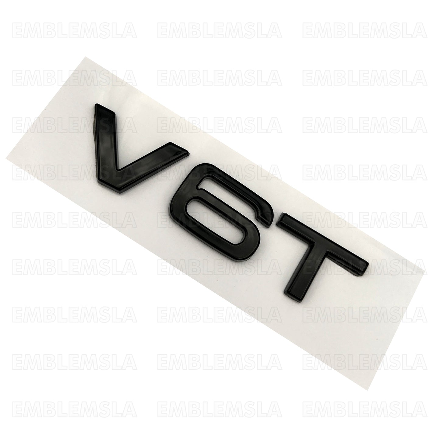 Audi V6T Emblem Gloss Black OEM Side Fender Badge A4 A5 A6 A7 S6 Q3 Q5 Q7 TT