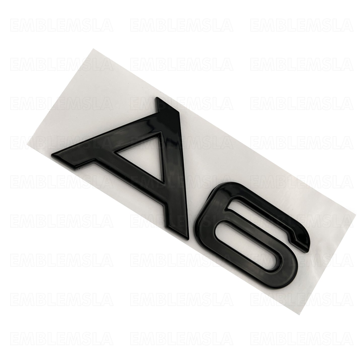 Audi A6 Gloss Black Emblem 3D Rear Trunk Lid Badge OEM S Line Logo Nameplate