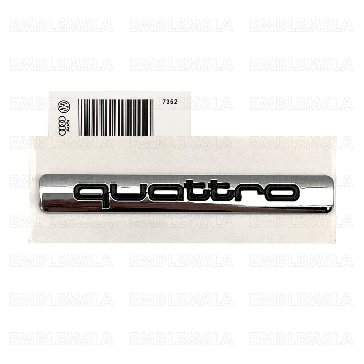 Audi Quattro Chrome Black Emblem 3D Rear Trunk Badge OEM for A3 A4 A5 A6 A8 Q5