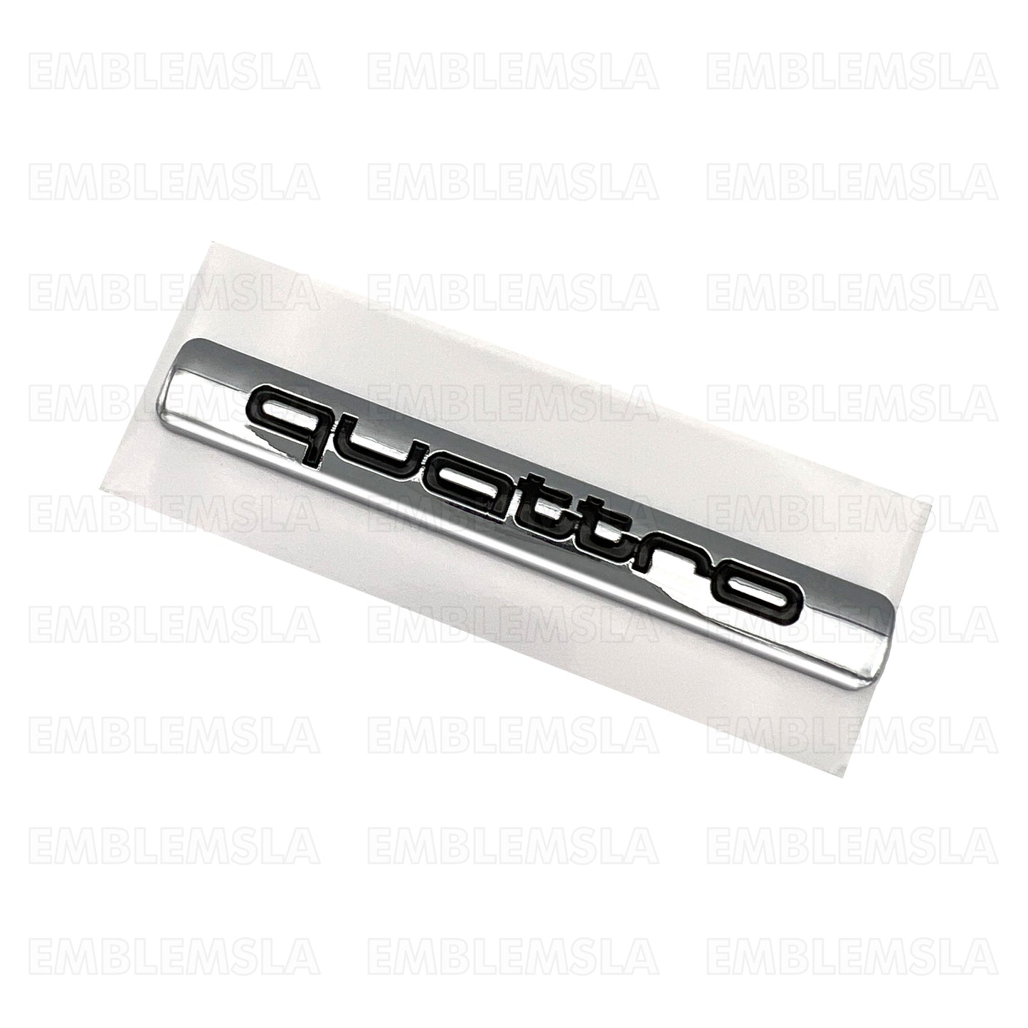 Audi Quattro Chrome Black Emblem 3D Rear Trunk Badge OEM for A3 A4 A5 A6 A8 Q5
