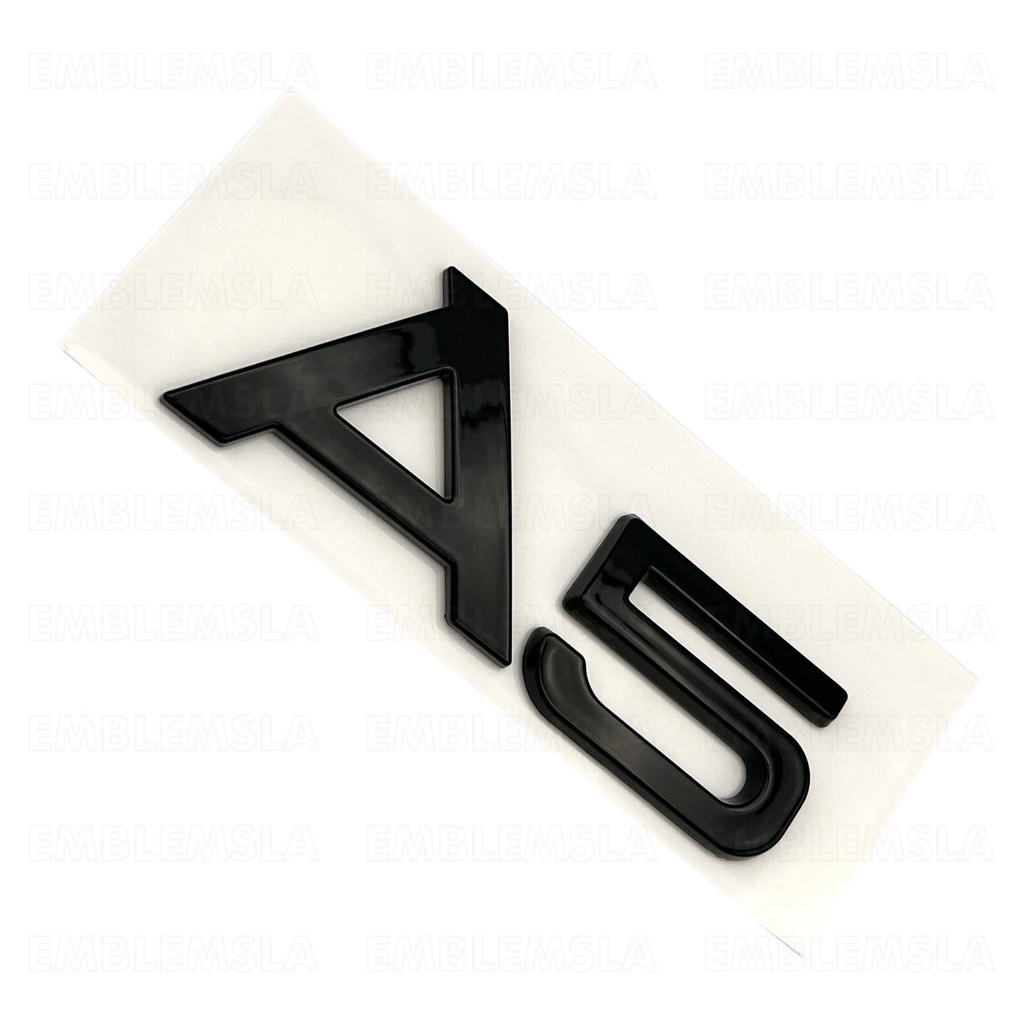 Audi A5 Gloss Black Emblem 3D Rear Trunk Lid Badge OEM S Line Logo Nameplate