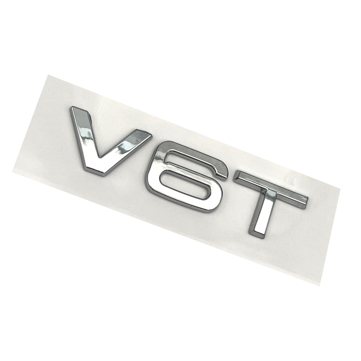 Audi V6T Emblem Chrome OEM Side Fender Badge A4 A5 A6 A7 S6 Q3 Q5 Q7 TT 2x