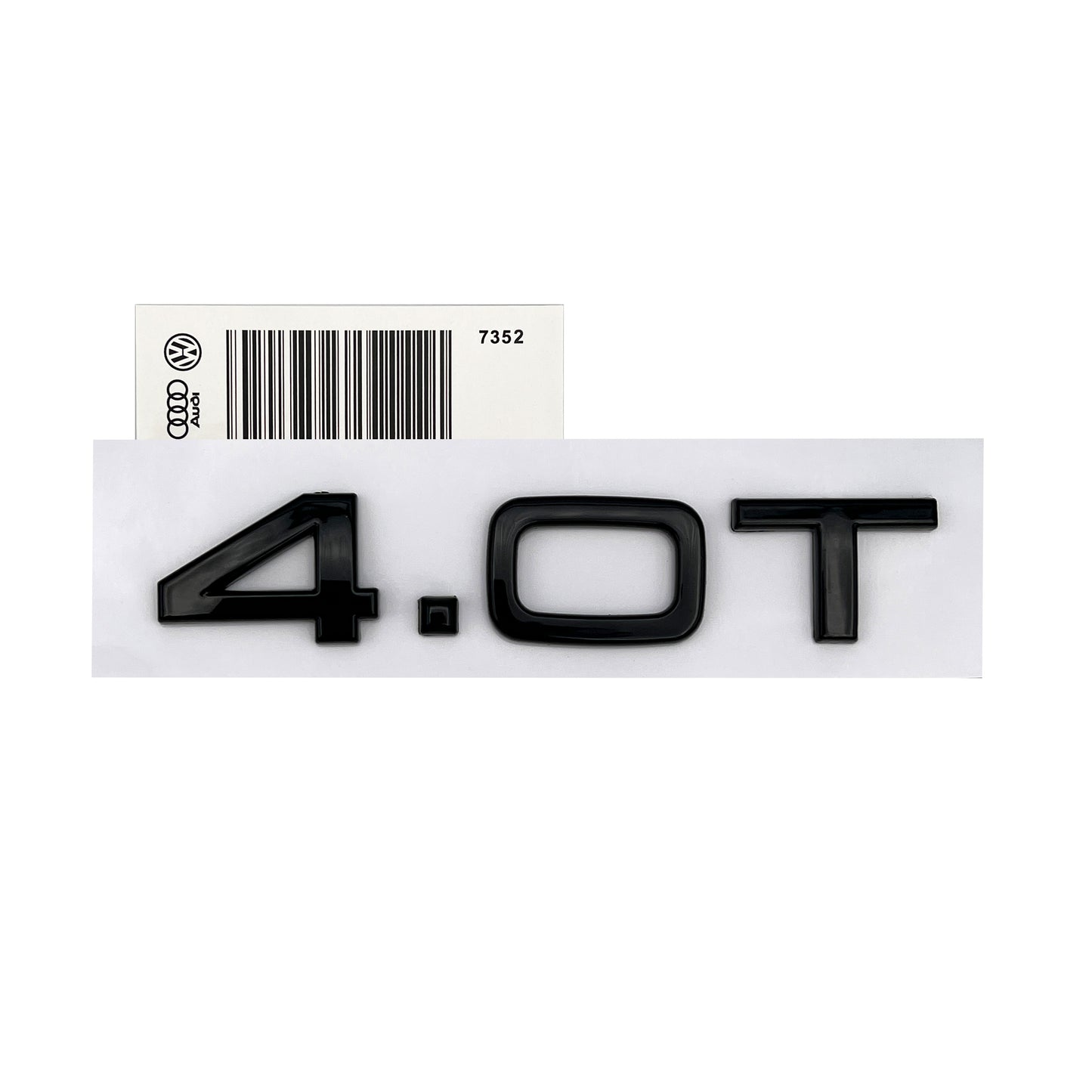 Audi 4.0T Emblem Gloss Black 3D Badge Trunk Nameplate OEM SUV Q5 Q7 S Line