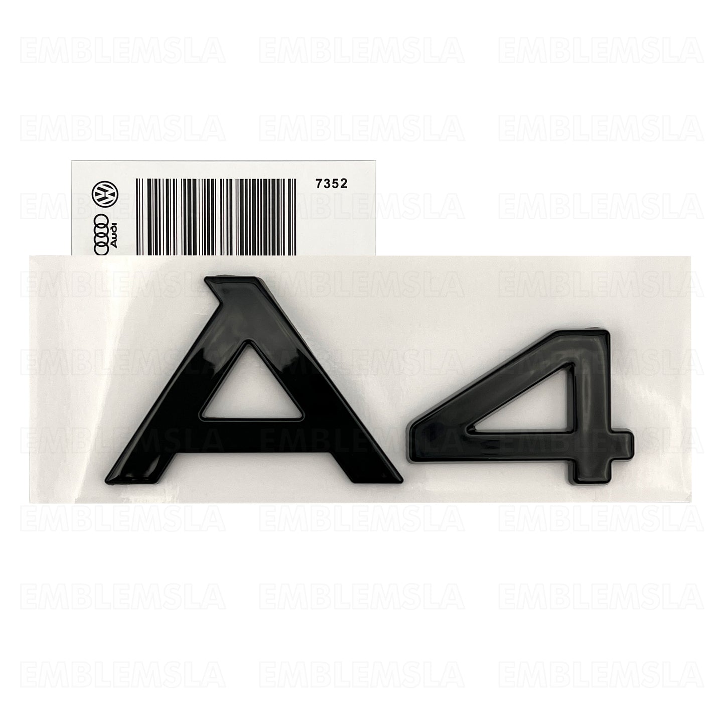 Audi A4 Gloss Black Emblem 3D Rear Trunk Lid Badge S Line Logo Nameplate
