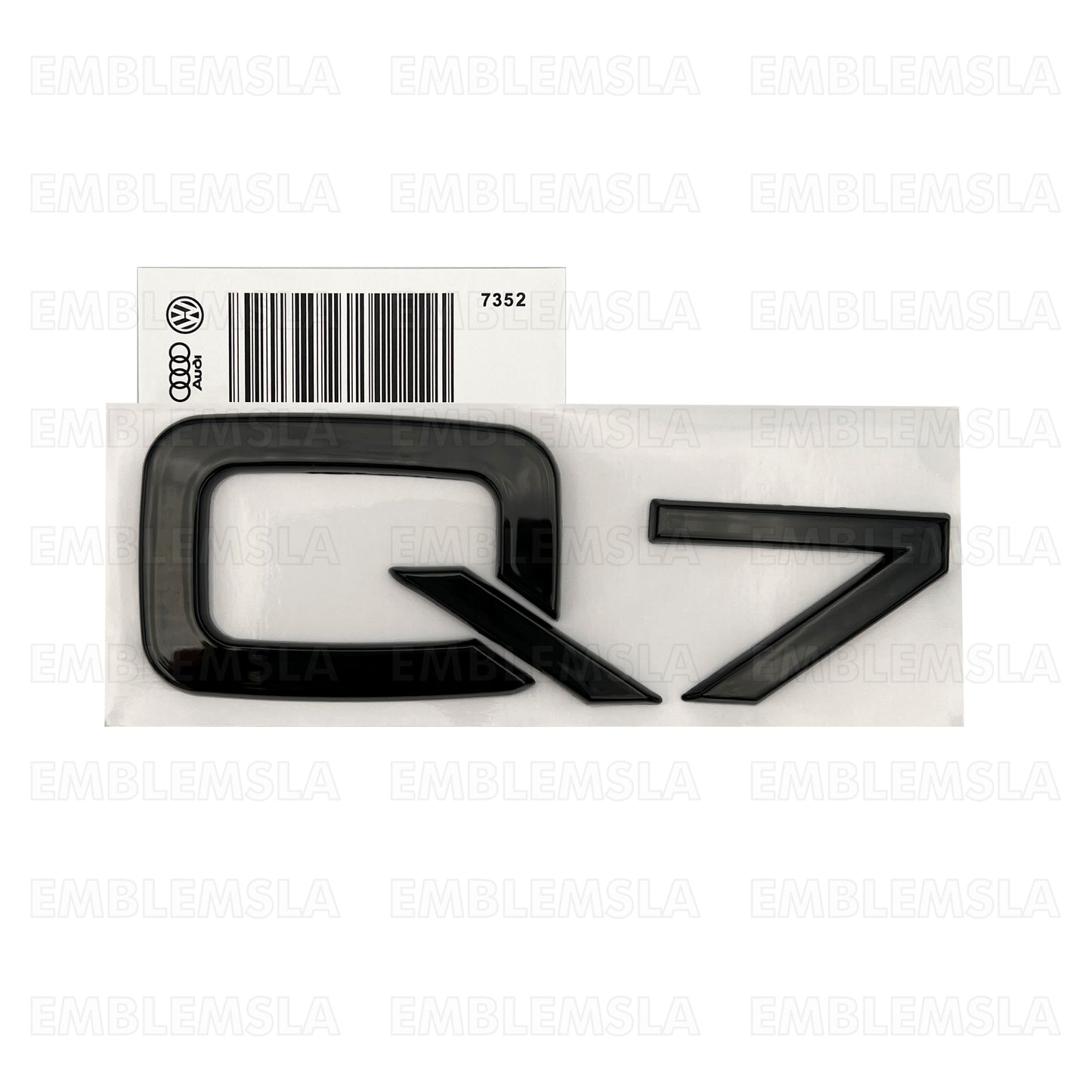 Audi Q7 Gloss Black Emblem 3D Trunk Logo Badge Rear Tailgate Lid Nameplate SQ7