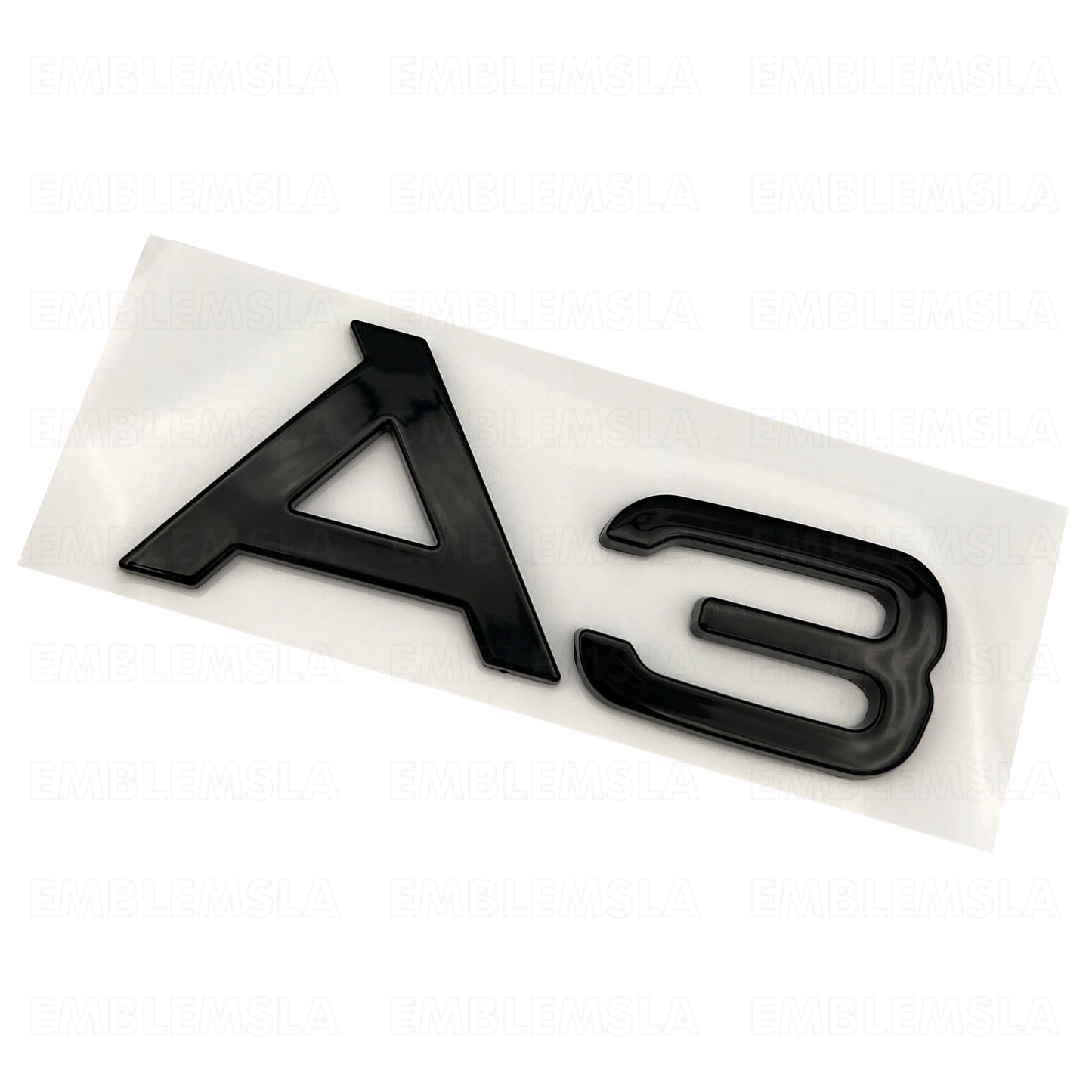 Audi A3 Gloss Black Emblem 3D Badge Rear Trunk Lid for S Line Logo Nameplate