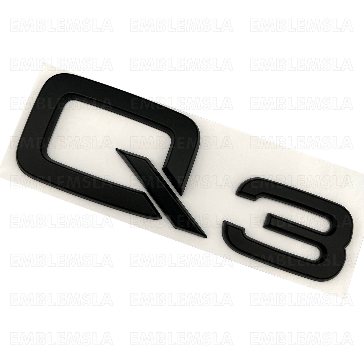 Audi Matte Black Q3 Rear Emblem 3D Trunk Lid Badge OEM S Line Logo Nameplate SQ3