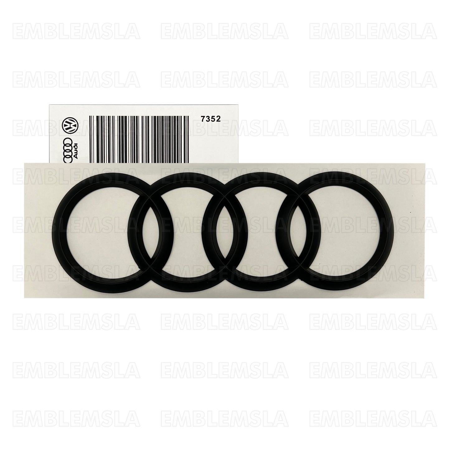 AUDI Rings Gloss Black Rear Trunk Lid Badge Logo Emblem for A1 A3 A4 S4 A5 S6 A6 193mm