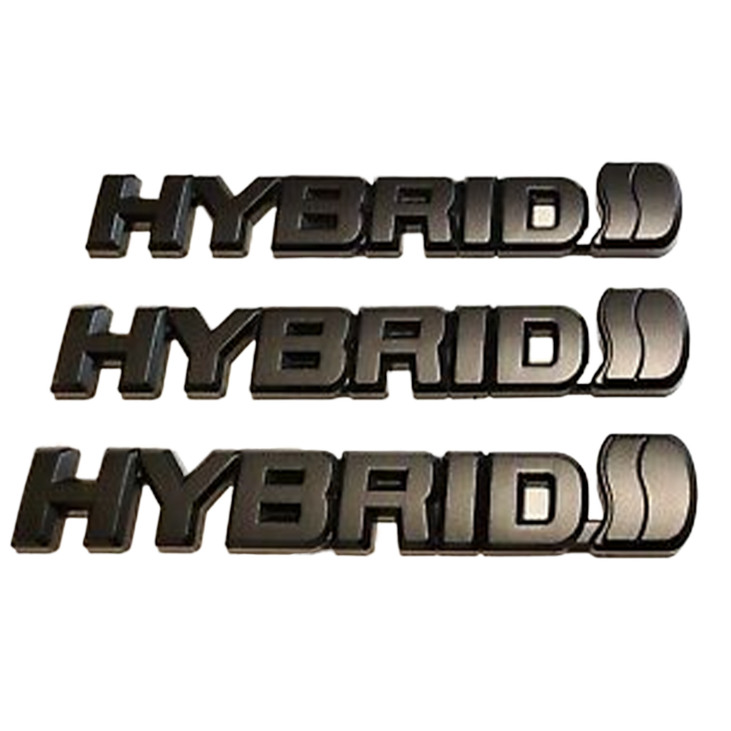 2018-2022 Toyota Camry Avalon 3pcs New Matte Blackout Hybrid Overlay Emblem