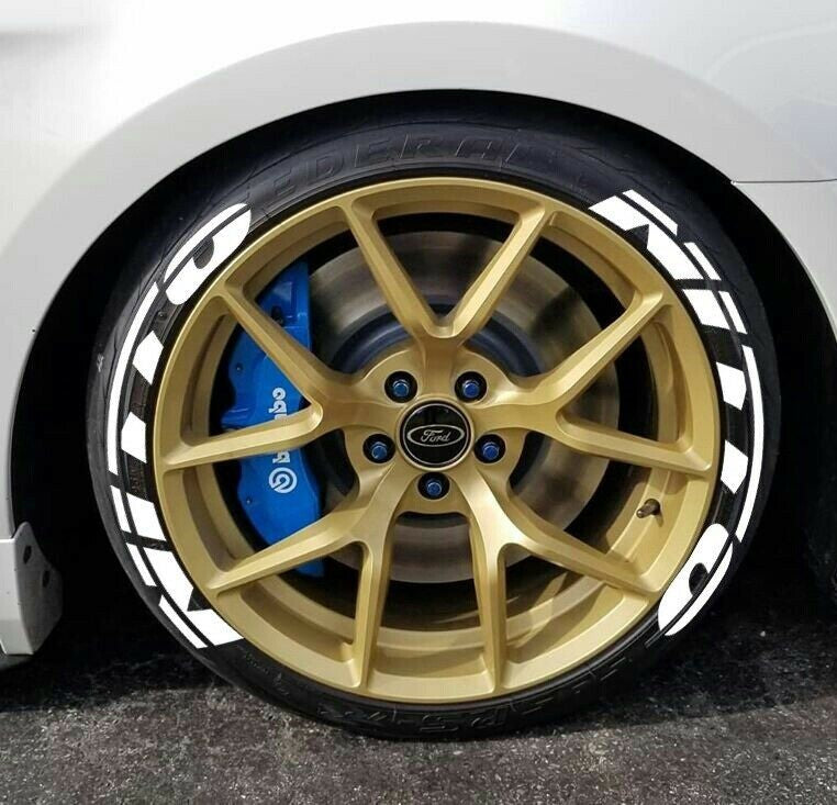 Permanent Tire Lettering Stickers Nitto set for 4 wheels 1.25" for 14" to 24"