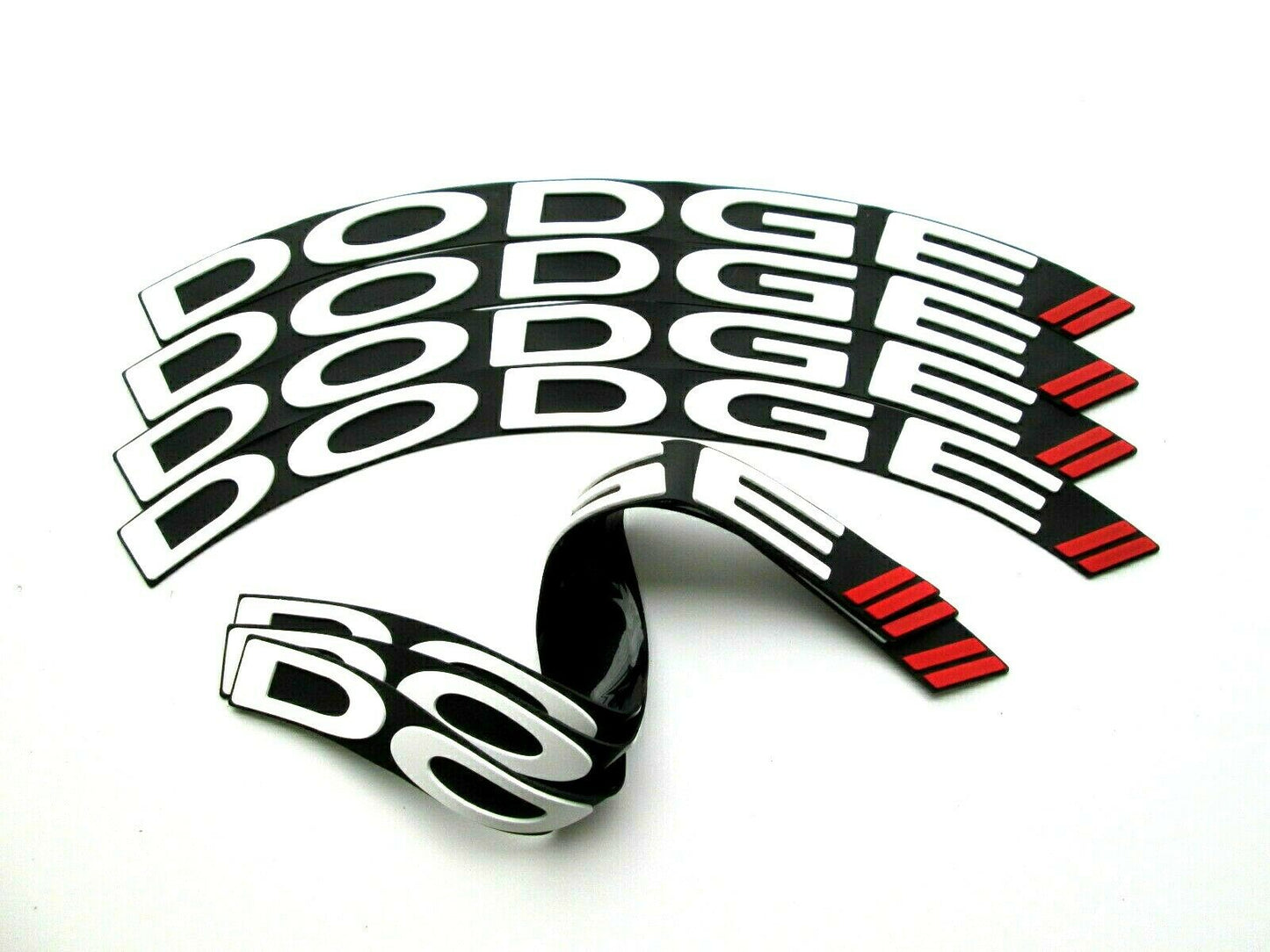 Permanent Tire Lettering Stickers Dodge Challenger set 1.25" for 14" to 24"
