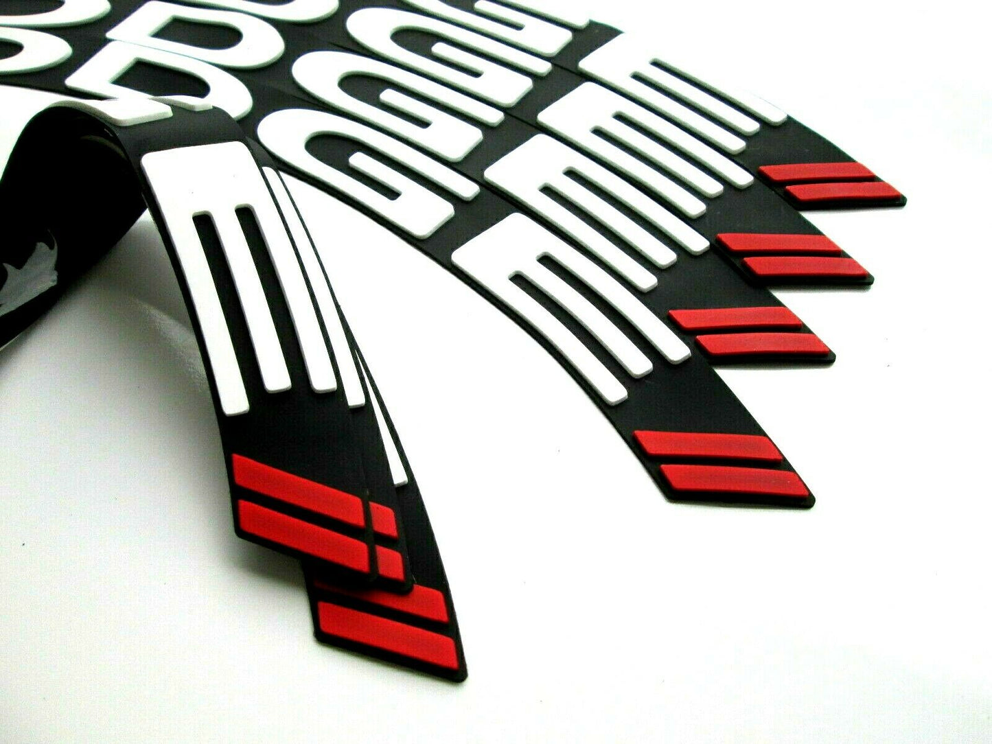 Permanent Tire Lettering Stickers Dodge set for 4 wheels 1.25" for 14" to 24"