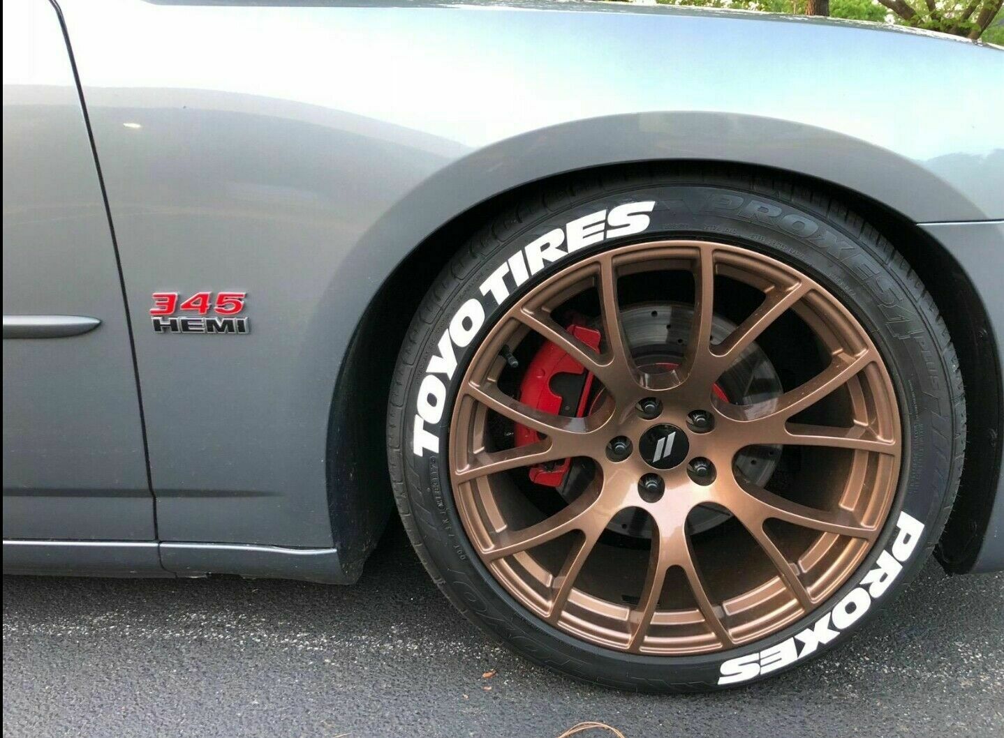 Permanent Tire Lettering Stickers Toyo Tires Proxes set 1.25" for 14" to 22"