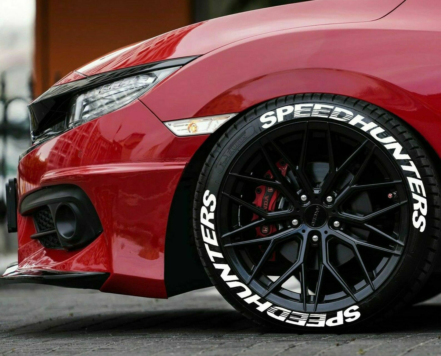 Permanent Tire Lettering Stickers SpeedHunters set 4 wheels 1.38" for 14" to 22"