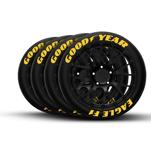 Permanent Tire Lettering Stickers GoodYear Eagle F1 set 1.25" for 14" to 24"