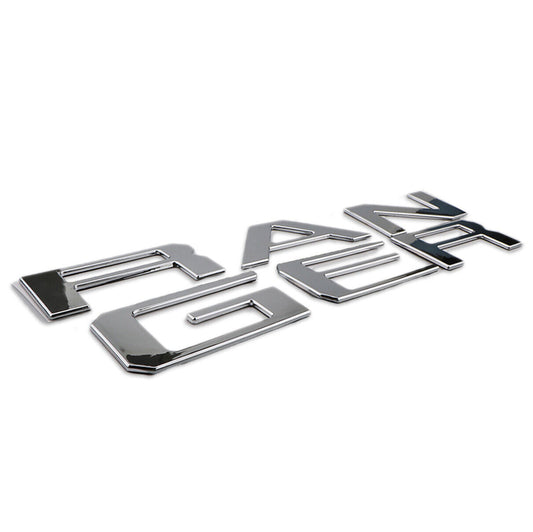 2019-2022 Ford Ranger Chrome 3D Raised Rear Trunk Tailgate Inserts Letters Emblem