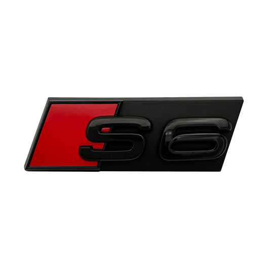 Audi S6 Front Grill Emblem Gloss Black for A6 S6 Hood Grille Badge Nameplate