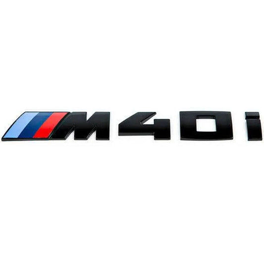BMW M40i Black Emblem. Black BMW M40i Trunk Badge