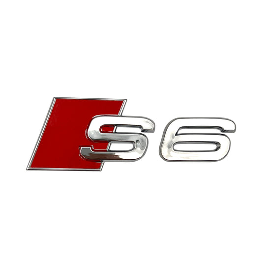 Audi S6 Emblem Chrome 3D Badge Rear Trunk Lid for S Line OEM Logo Nameplate A6