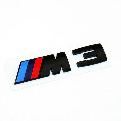 BMW M3 Black Emblem. Black BMW M3 Trunk Badge