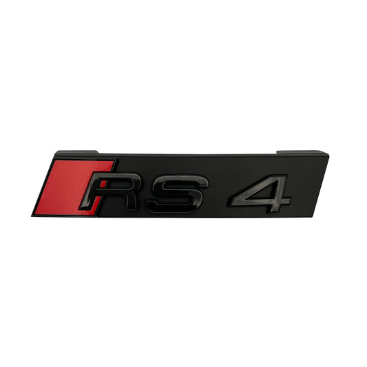 Audi RS4 Front Grill Emblem Gloss Black for RS4 A S4 Hood Grille Badge Nameplate
