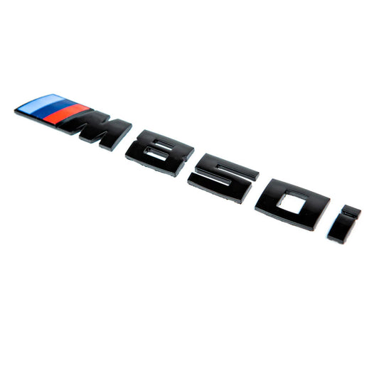 BMW M850i Black Emblem. Black BMW M850i Trunk Badge