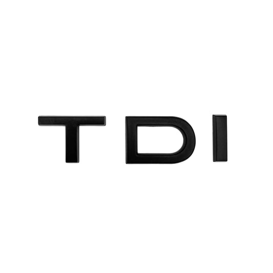 Audi TDI Matte Black Emblem Rear Trunk Lid 3D Badge OEM S Line A3 A5 A5 A6 A7 Q5