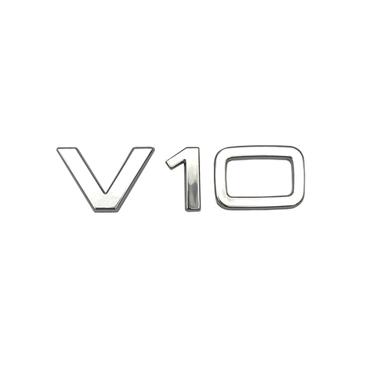 Audi V10 Emblem Chrome OEM Side Fender Badge A4 A5 A6 A7 S6 Q3 Q5 Q7 TT 2x