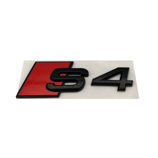 Audi S4 Emblem Gloss Black 3D Rear Trunk Lid Badge OEM S Line Logo Nameplate A4