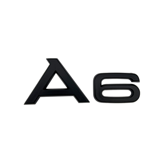 Audi A6 Matte Black Emblem 3D Rear Trunk Lid Badge OEM S Line Logo Nameplate