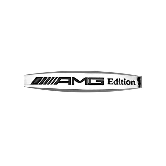 Mercedes Benz AMG Edition Chrome Emblem Metal Side Fender Skirts 3D Badge 2X